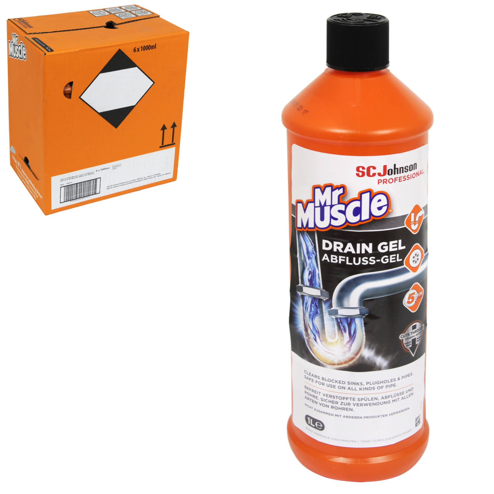 Mr Muscle Sink and Plughole Cleaner Professional 1 Litre