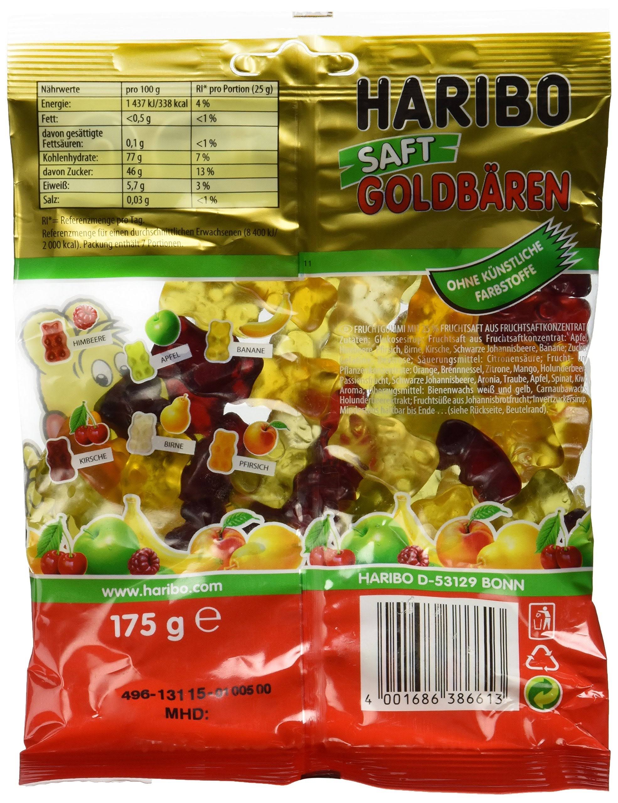 Haribo Golden Teddy Bears Fruit - 175g, with Juice Jellies