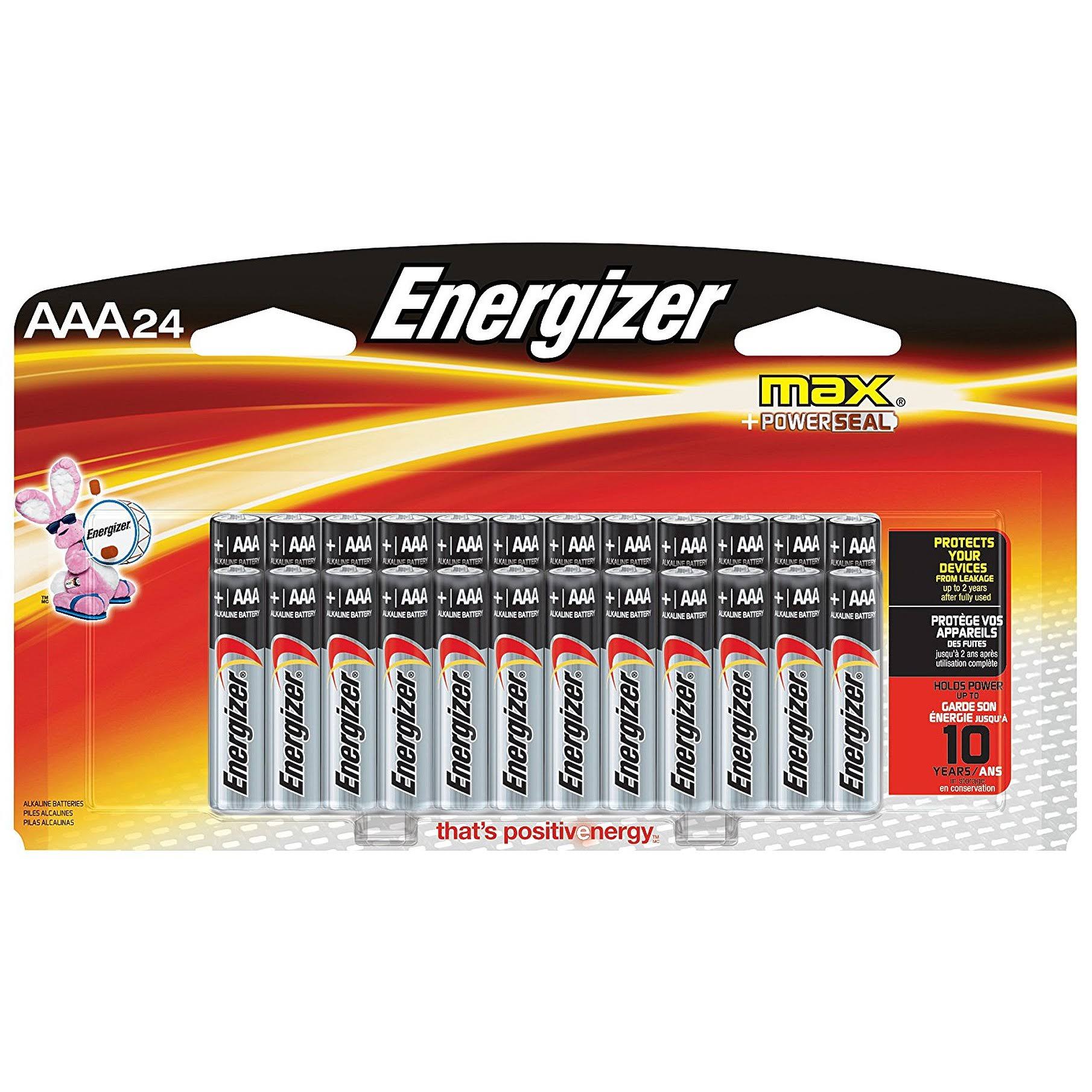 Energizer Max AAA Alkaline Batteries - 1.5V, 24pk