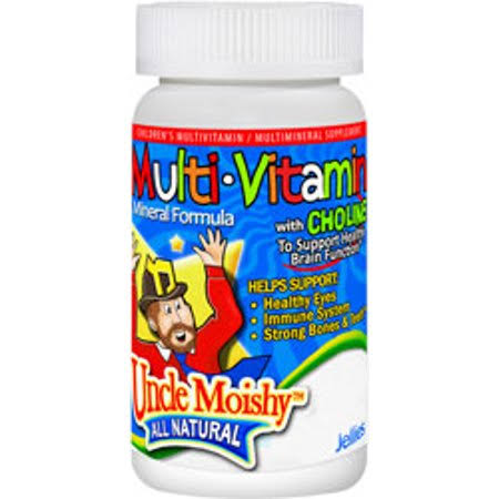 Uncle Moishy Kosher Childrens Multi-Vitamin Mineral Supplement with Choline - 60 Jellies