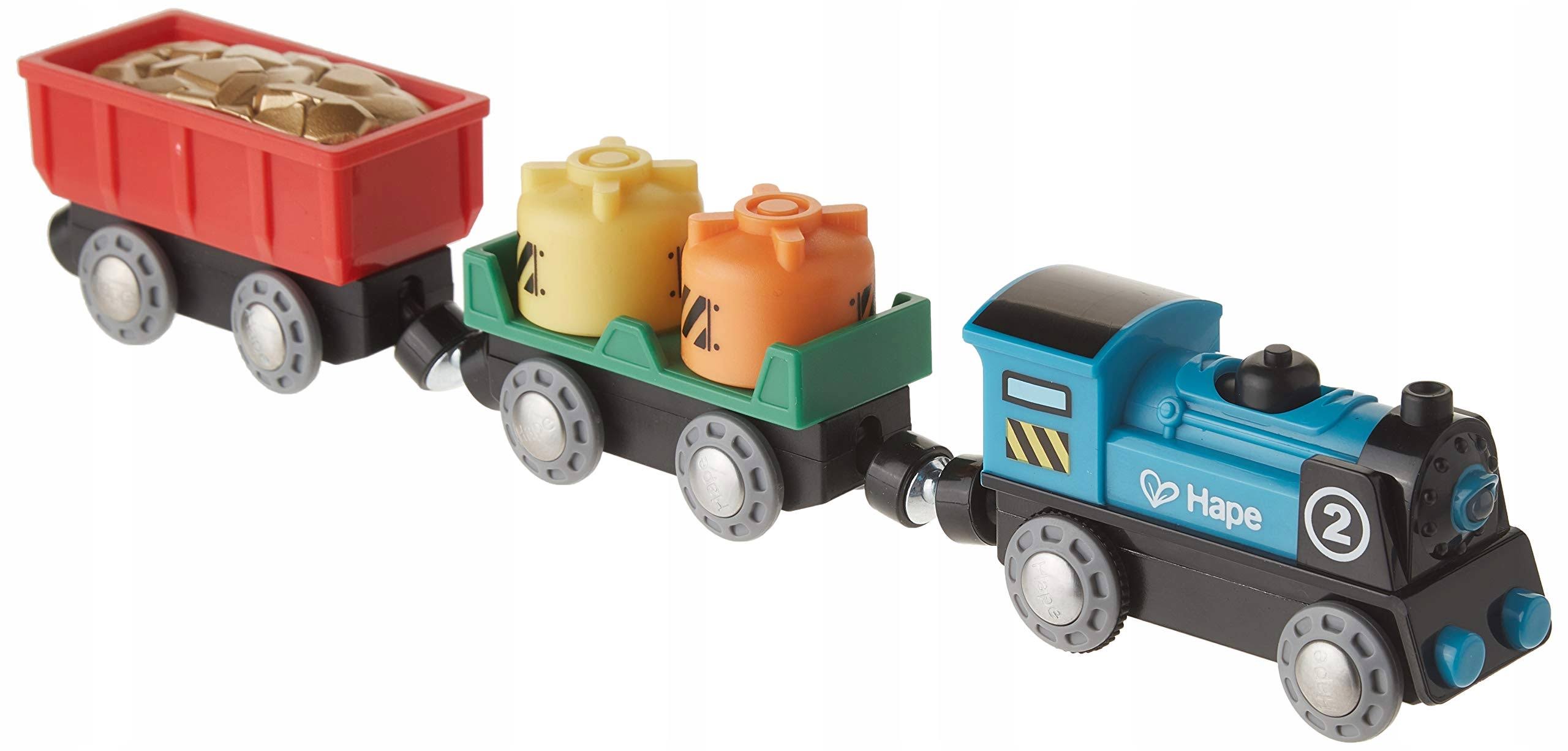 Hape Battery Powered Train Engine Toy Set