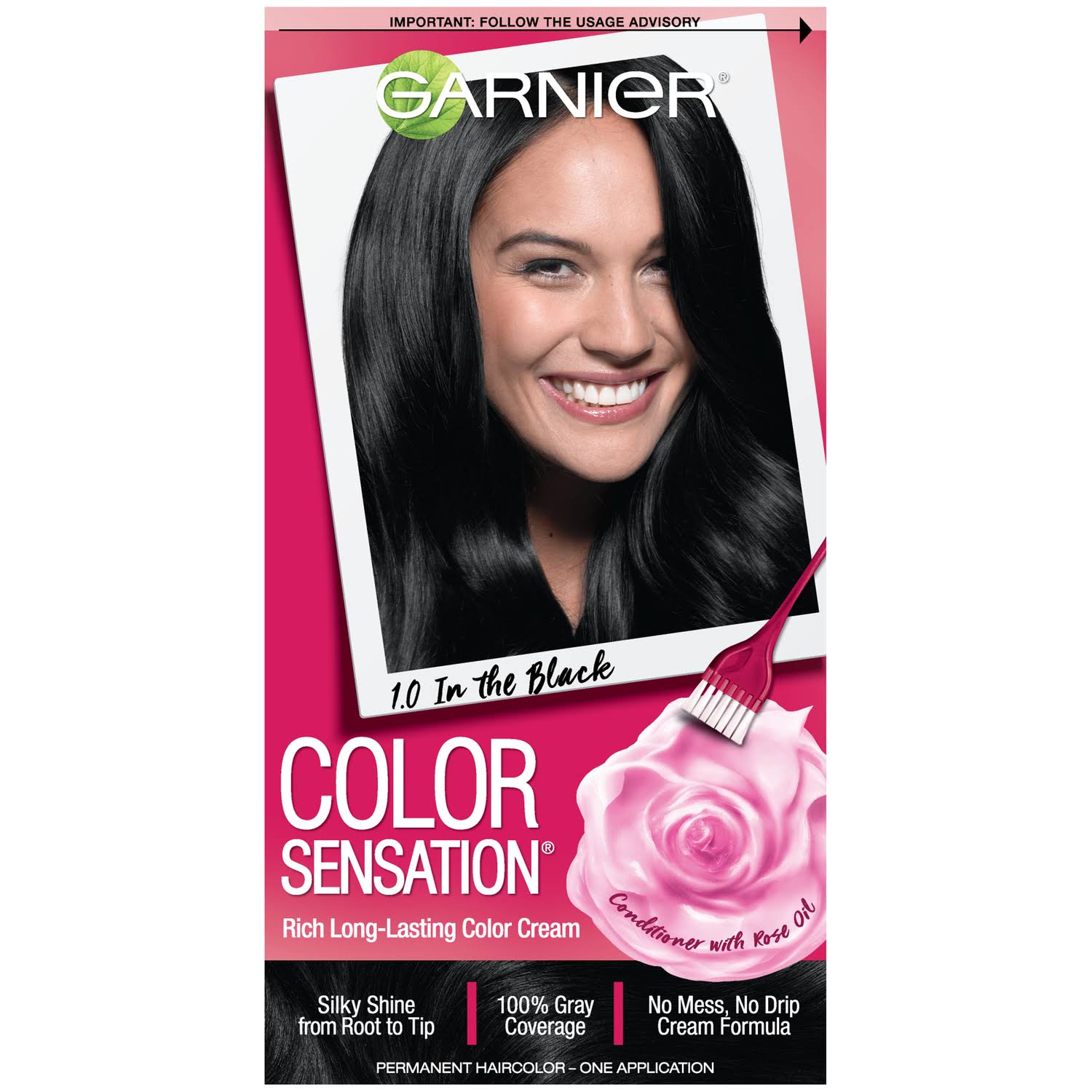 Garnier Color Sensation Permanent Hair Color - 1.0 Black