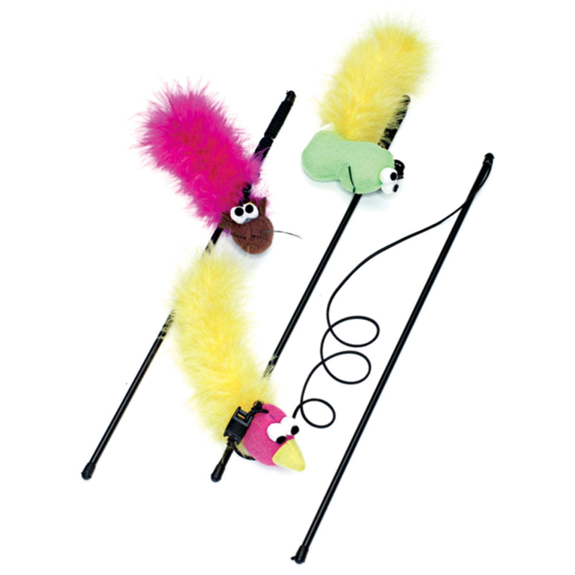 Spot Feather Boa Toy with Wand & Catnip