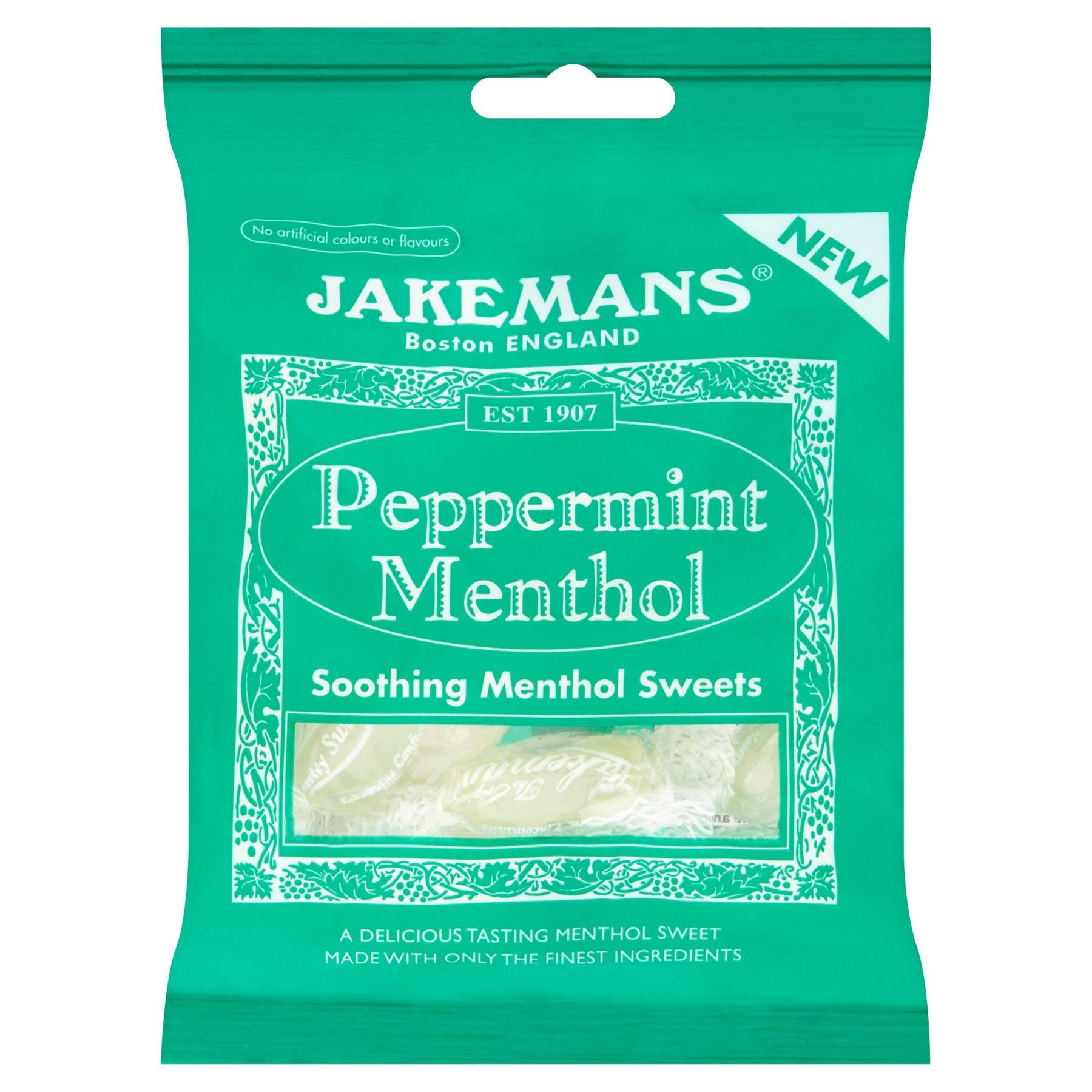 Jakemans Peppermint Menthol Sweets - 100g