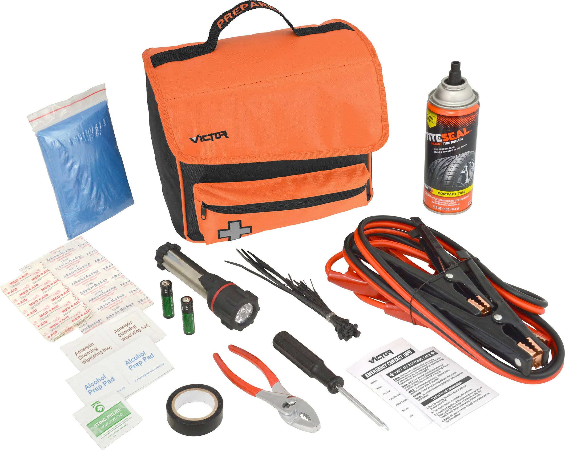 Victor Prepared Emergency Road Kit Set - 57pcs Set