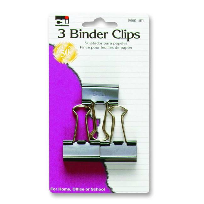 Charles Leonard Binder Clip - 3pcs