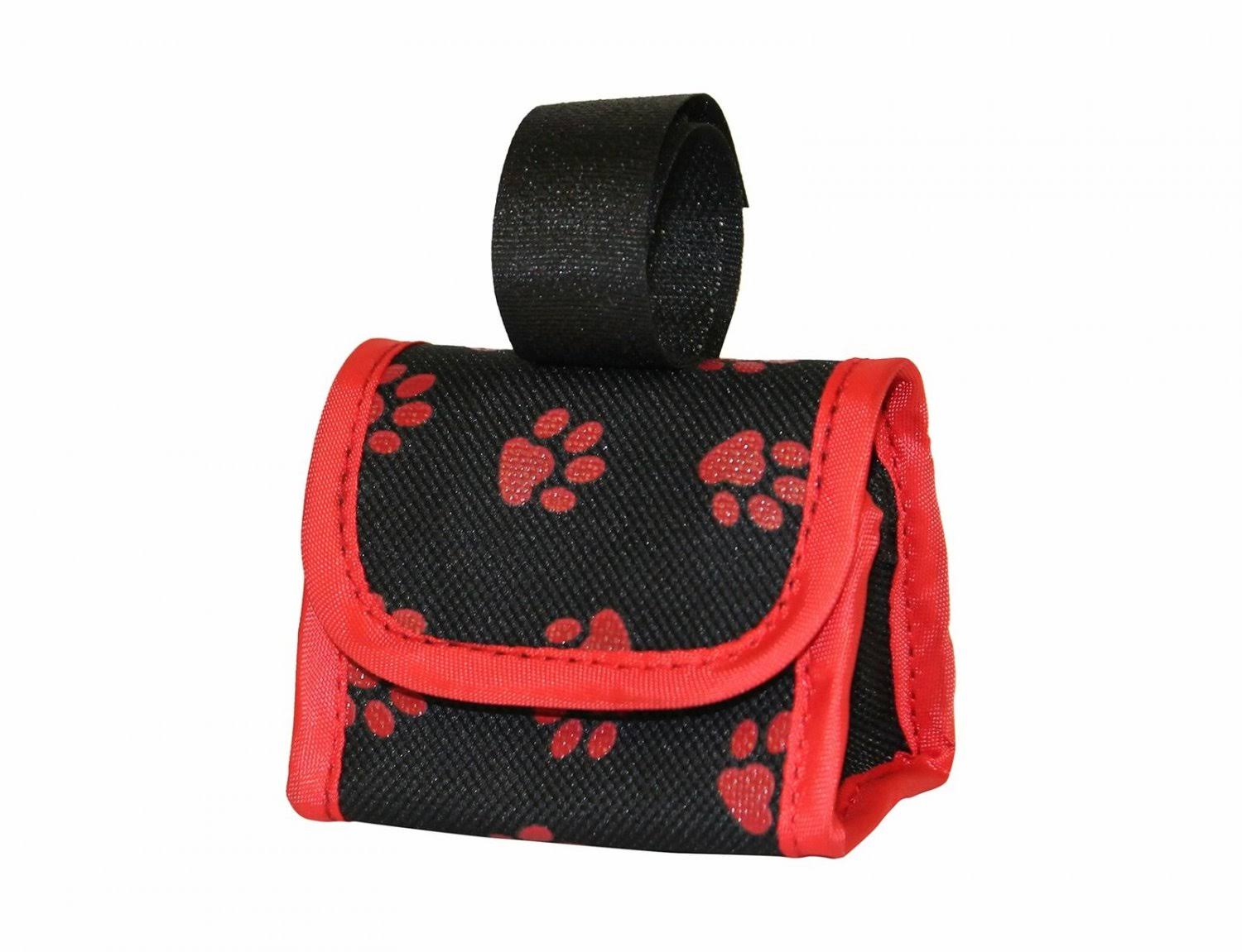 Five Star Pet Paw Print Dispenser and Pet Clean Up Bags, Red