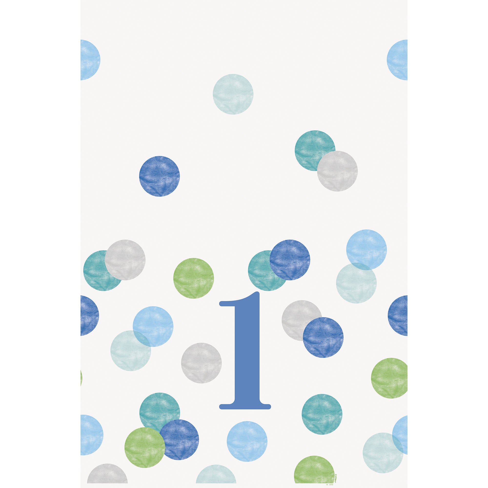 Blue Dots 1st Birthday Tablecover - AfterPay & zipPay Available
