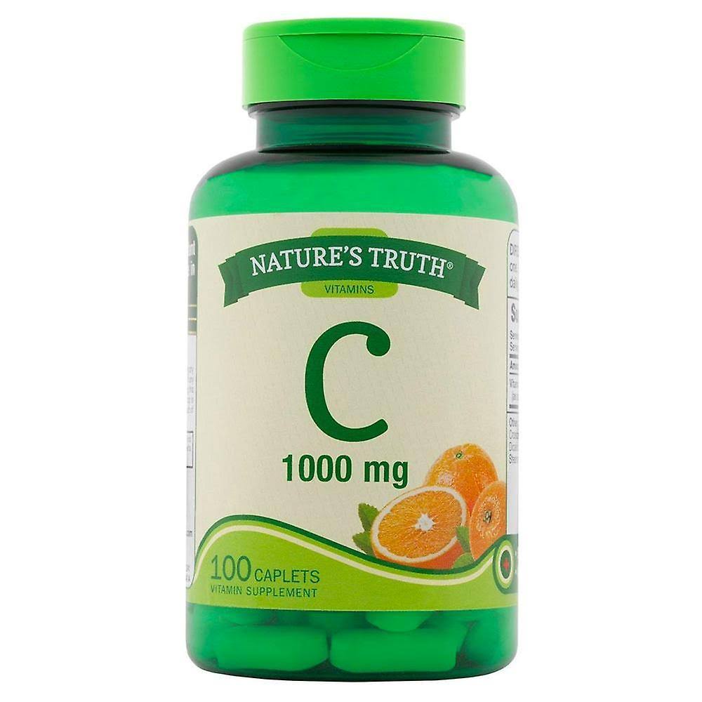 Nature's Truth Vitamin C, 1000 mg, Caplets, 100 EA