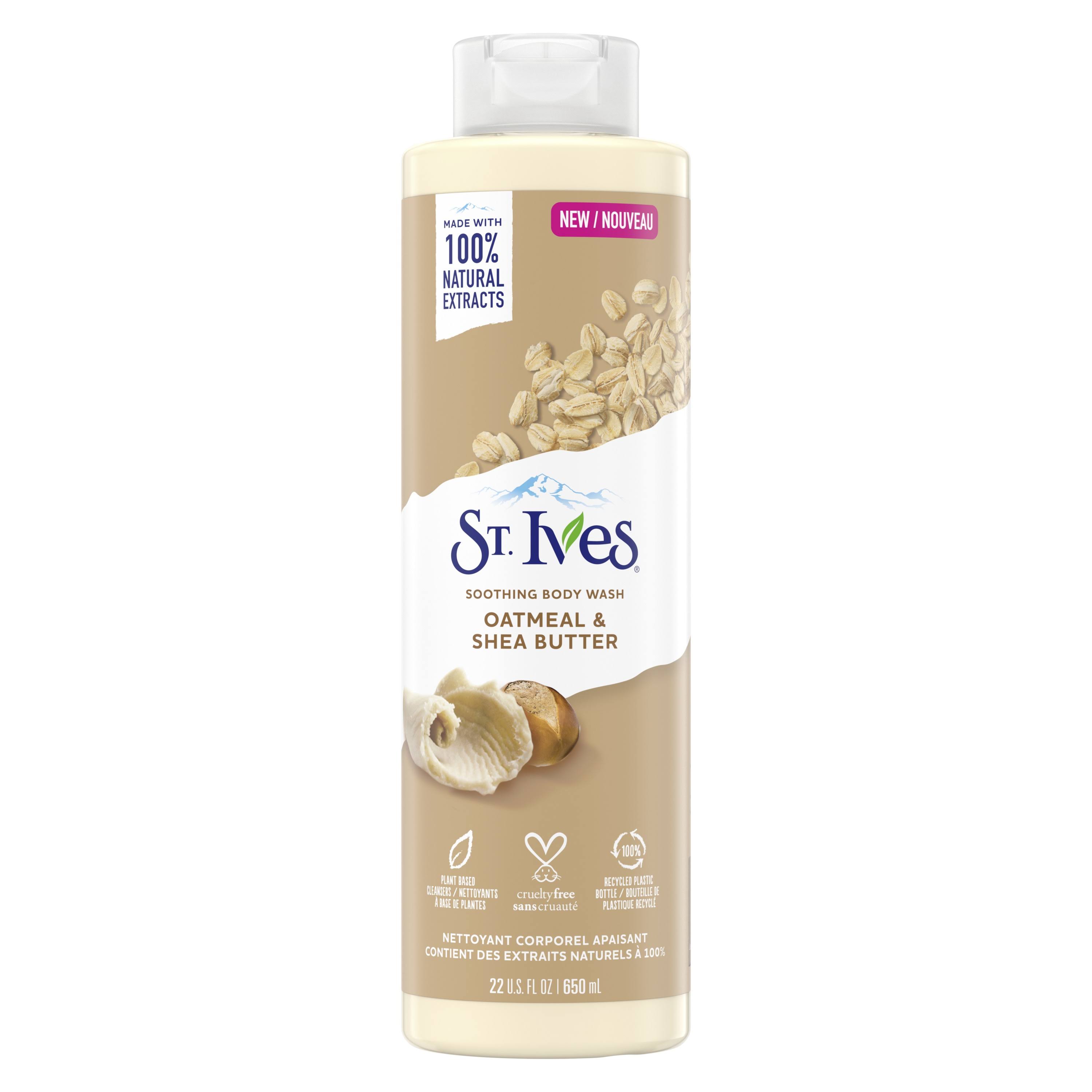 St. ives soothing body wash, oatmeal and shea butter, 22 oz