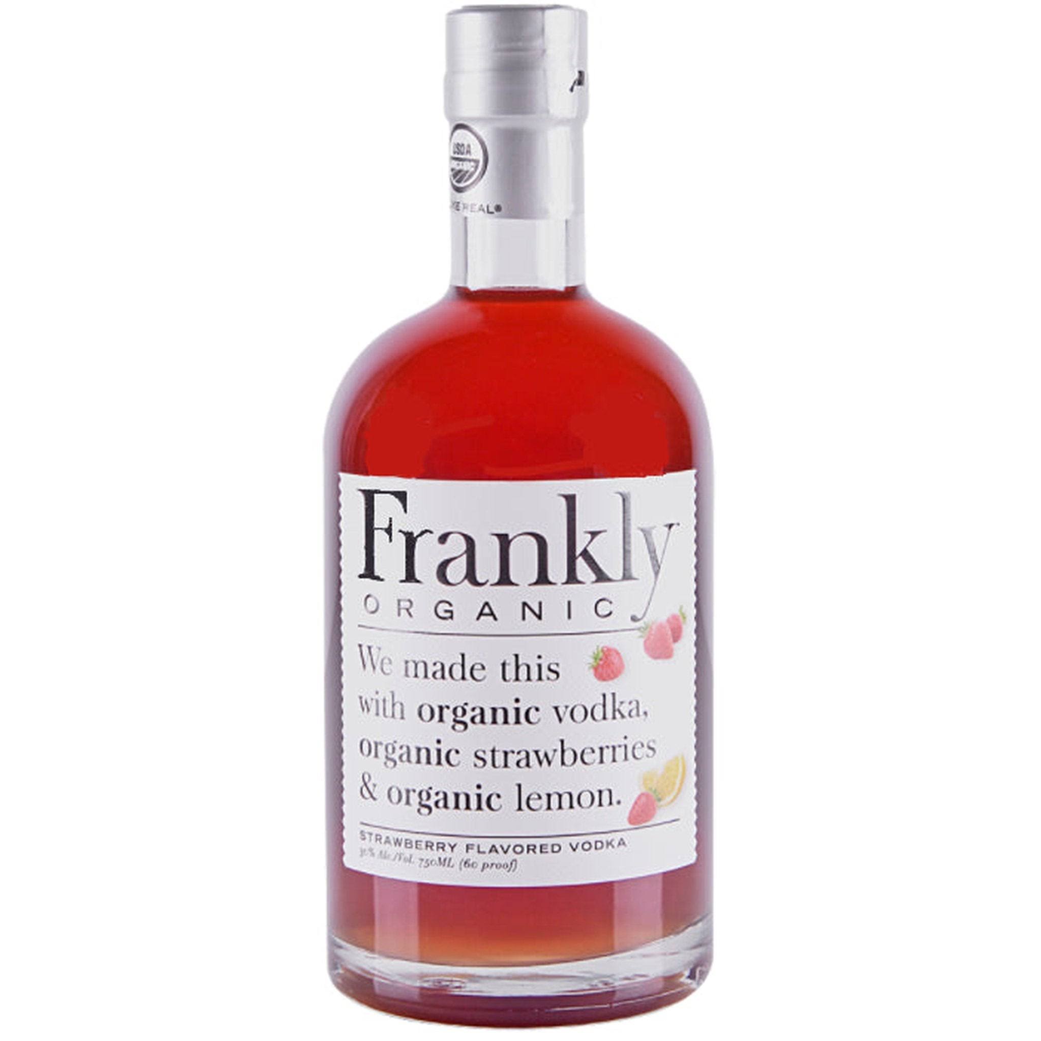 Frankly Vodka, Organic, Strawberry Flavored - 750 ml