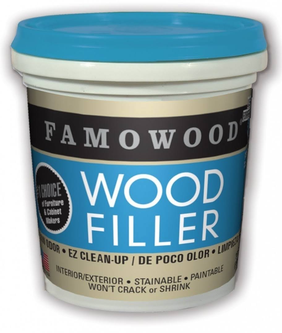 FamoWood Latex Wood Filler - 1/4 Pint, White