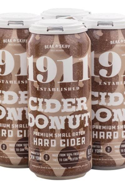 1911 Established Hard Cider, Premium Small Batch, Cider Donut - 4 pack, 16 oz cans