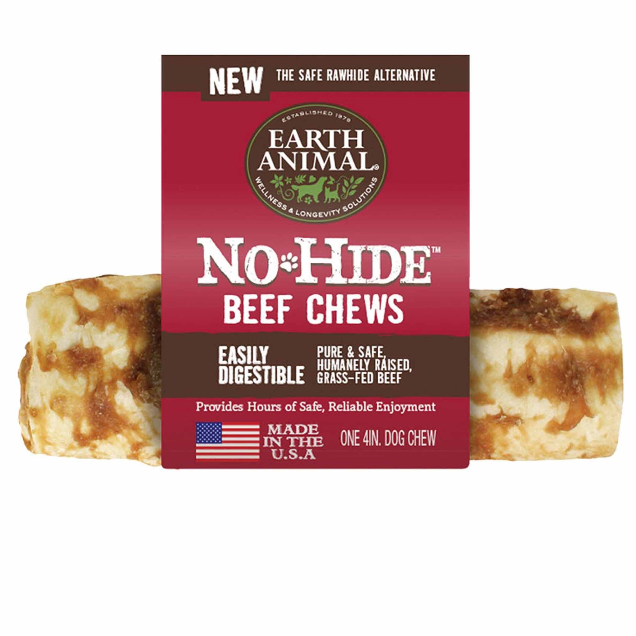 Earth Animal No Hide Beef 4'' Chews For Dogs