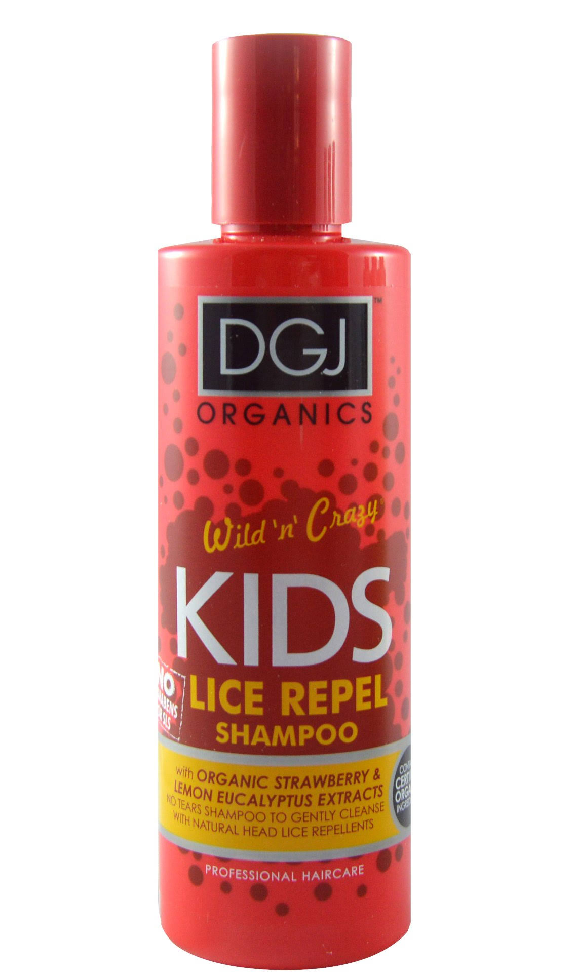 DGJ Organics Wild N Crazy Kids Strawberry & Lemon Lice Repel Shampoo 250ml