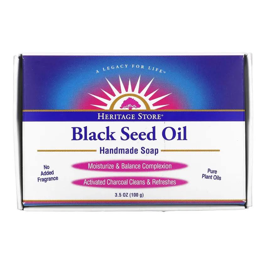 Heritage Store Black Seed Oil Handmade Soap 3.5 oz (100 g)