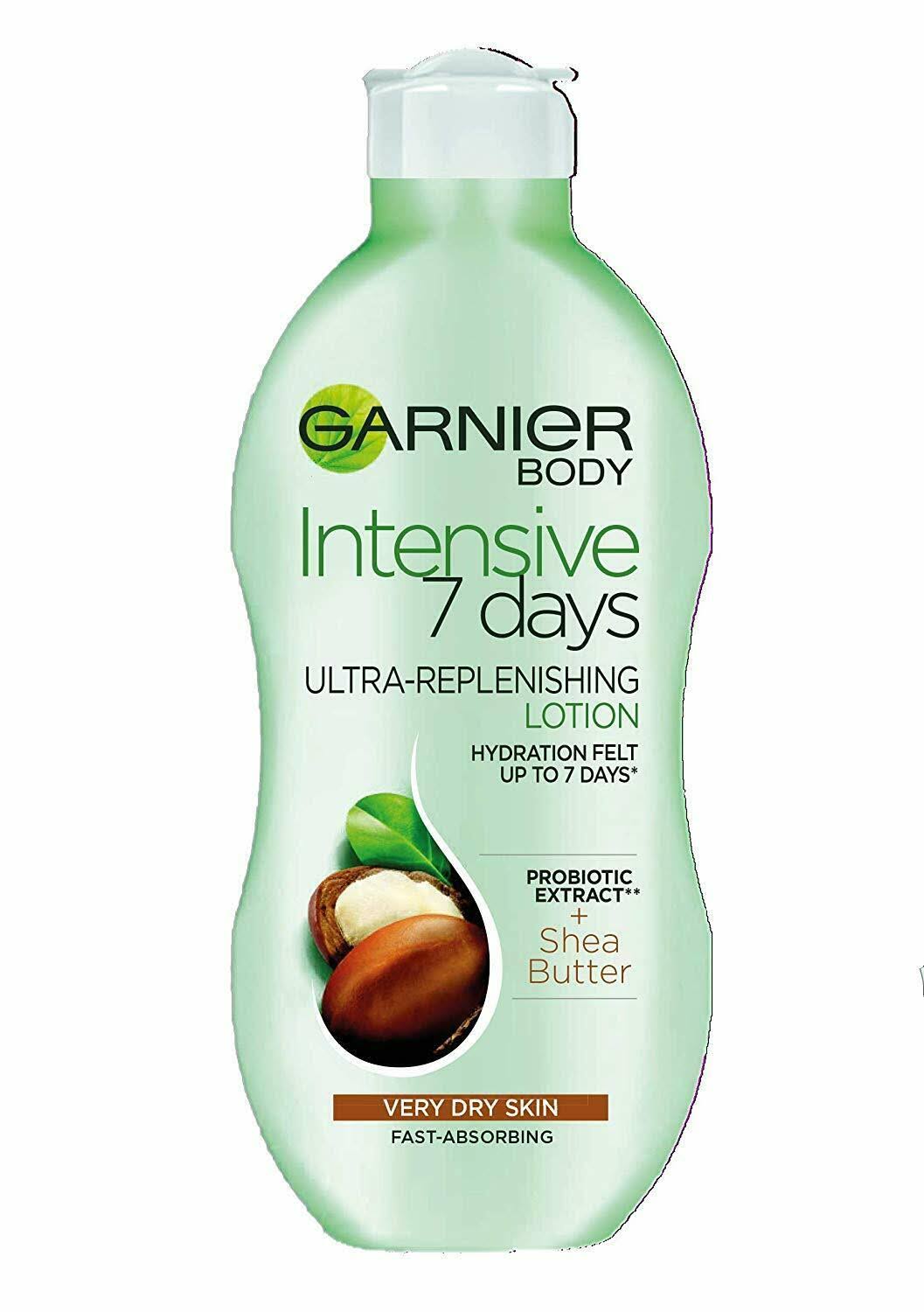 Garnier Intensive 7 Days Shea Butter Probiotic Extract Body Lotion - Dry Skin, 400ml