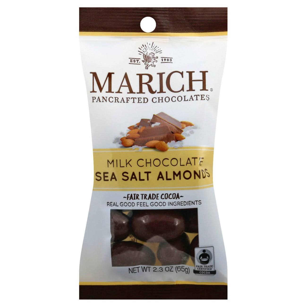 Marich Almonds - Milk Chocolate - Sea Salt - 2.3 Oz - Case Of 12