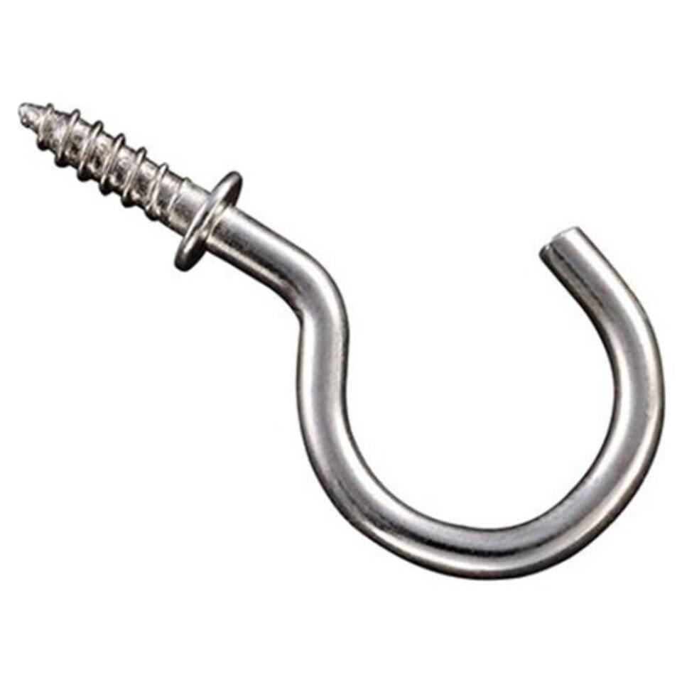 National Hardware Cup Hook - Nickel Finish