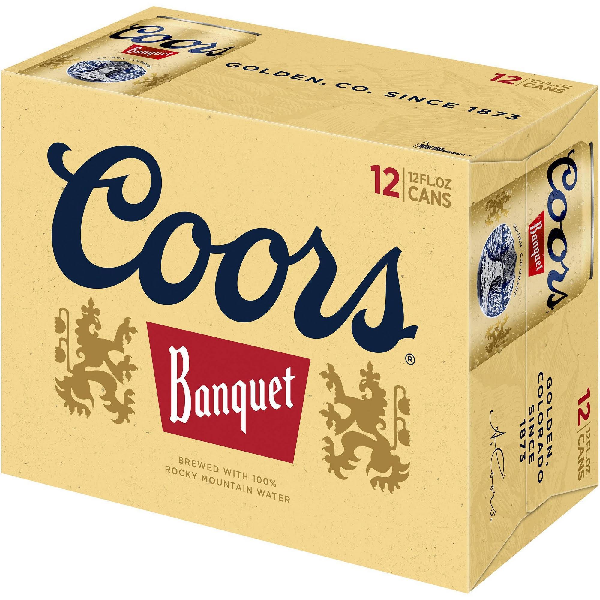 Coors Banquet Beer - 12 Cans