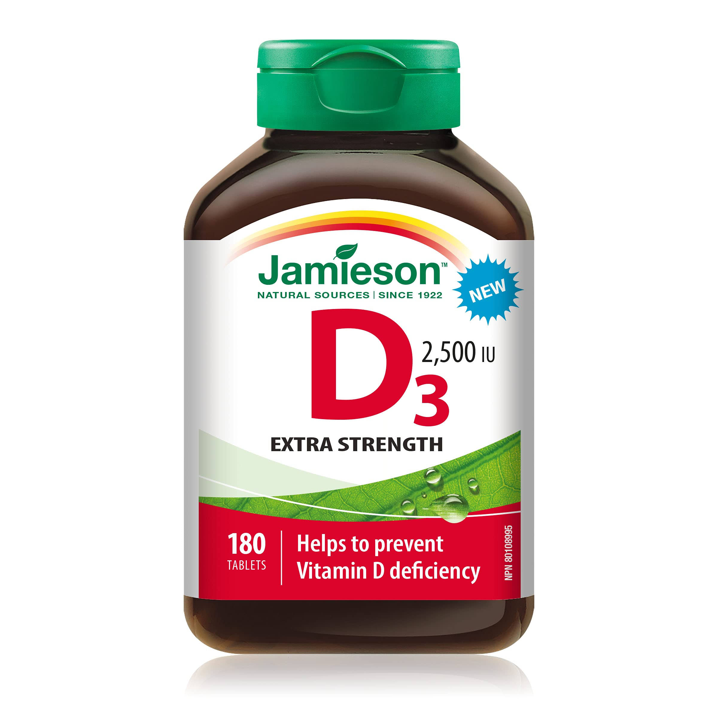 Jamieson Vitamin D3 - 2,500 IU Extra Strength - 180 Tablets