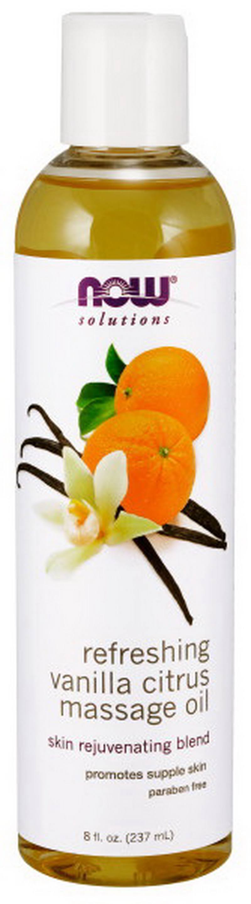 Now Foods Refreshing Vanilla Citrus Massage Oil 8 fl oz