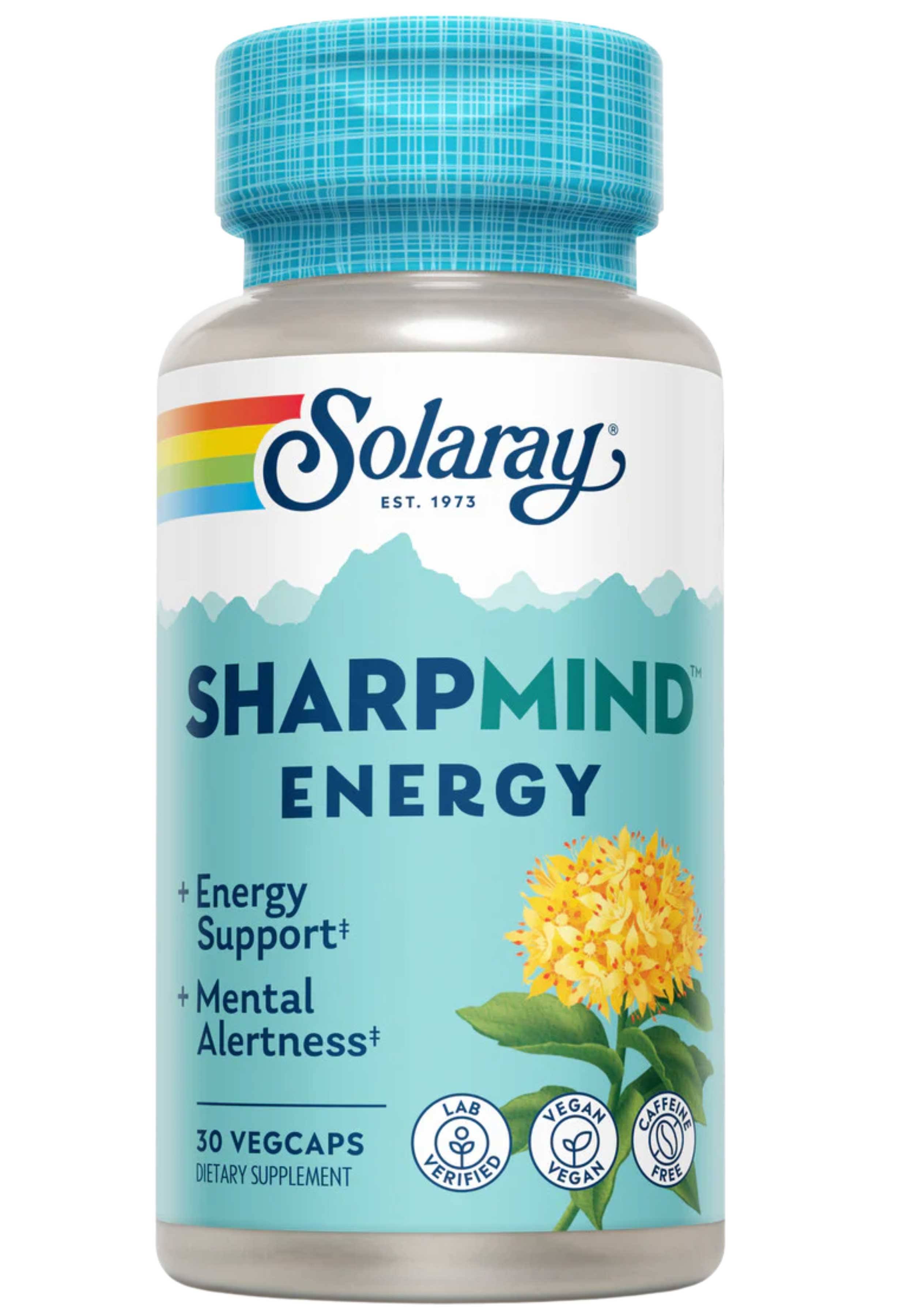 Solaray, SharpMind, Energy, 30 Vegcaps