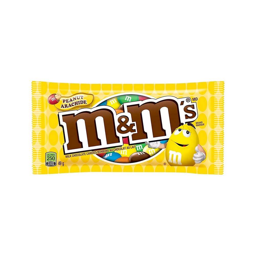 M and M's Chocolate Candy - Peanut Arachide, 49g