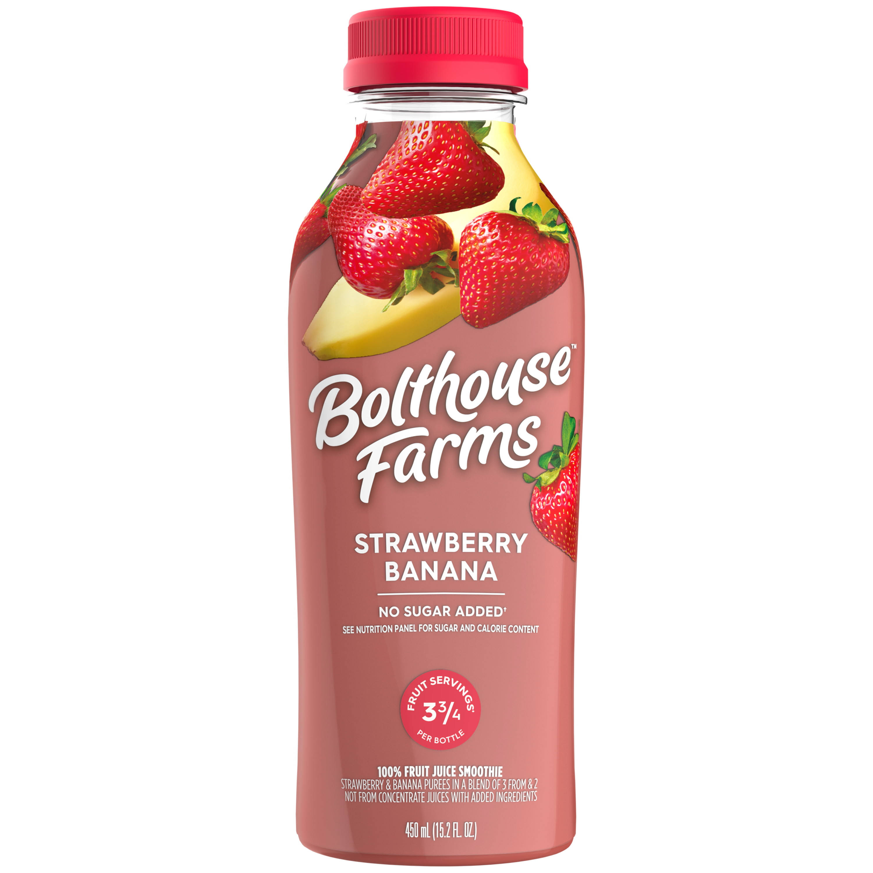 Bolthouse Farms 100% Fruit Juice Smoothie - 450ml, Strawberry Banana