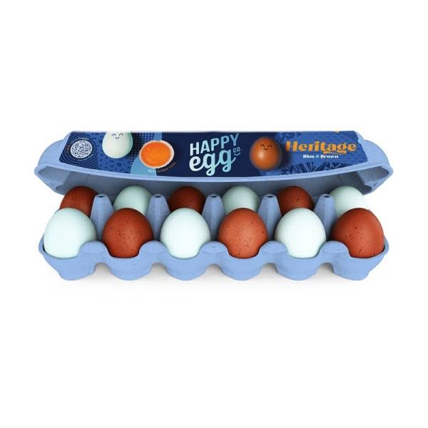 Happy Egg Co Heritage Free Range Blue & Brown Grade A Medium Eggs
