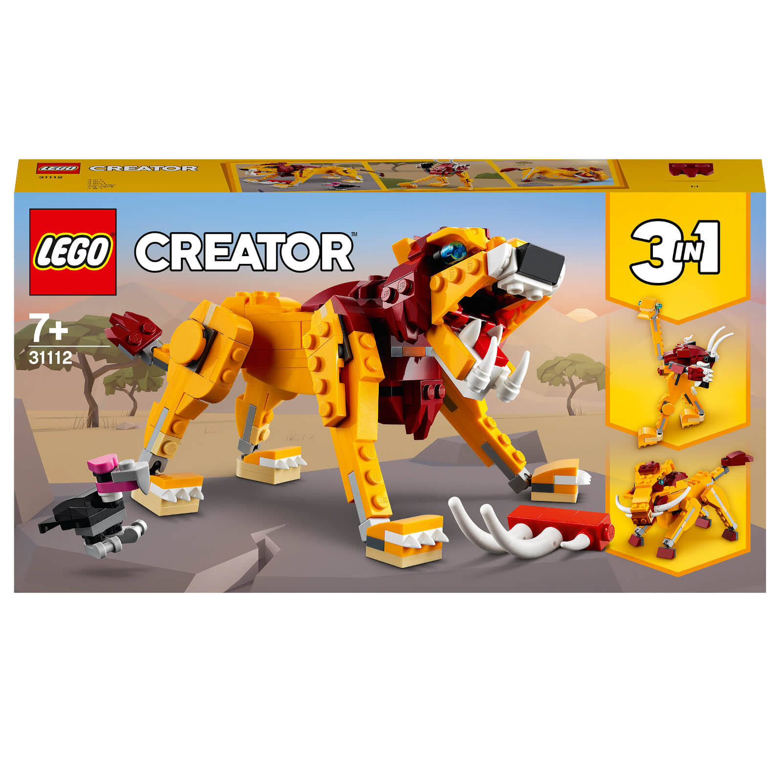 Lego Creator Building Toy, Wild Lion, 224 Pieces, 7+