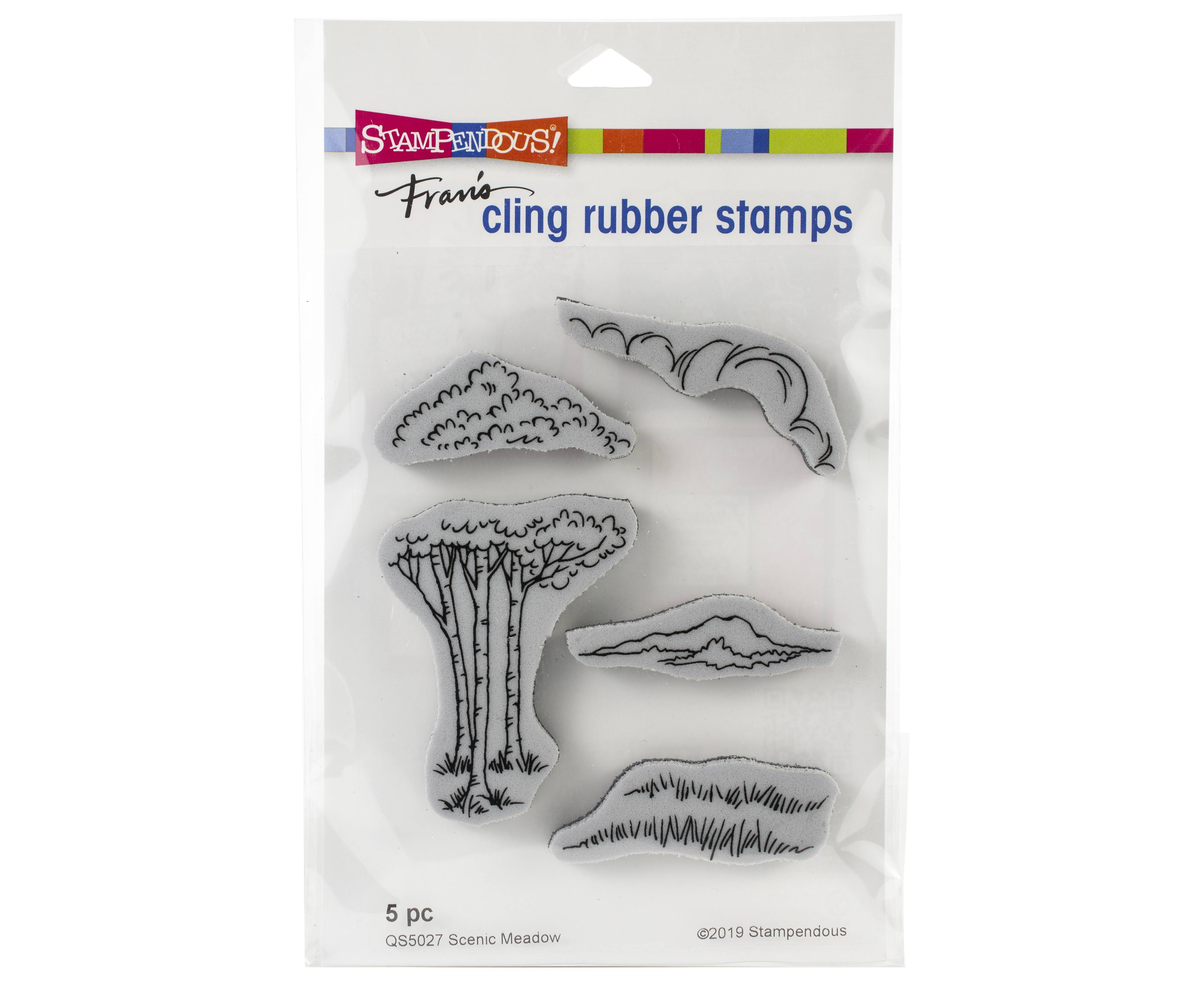 Stampendous - Cling Mounted Rubber Stamps - Scenic Meadow