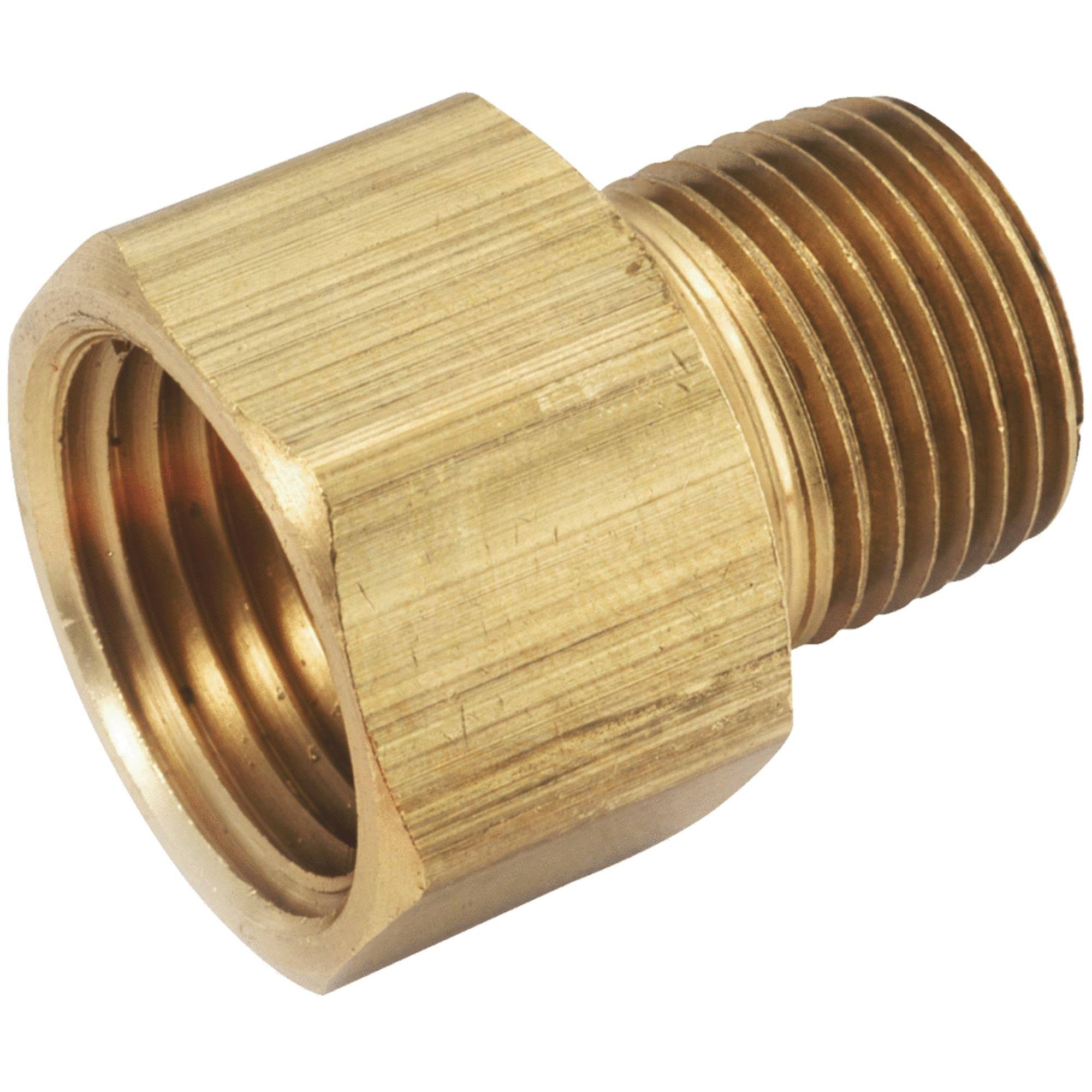 Anderson Metals 7561200604 Yellow Brass Adapter - 3/8" x 1/4"
