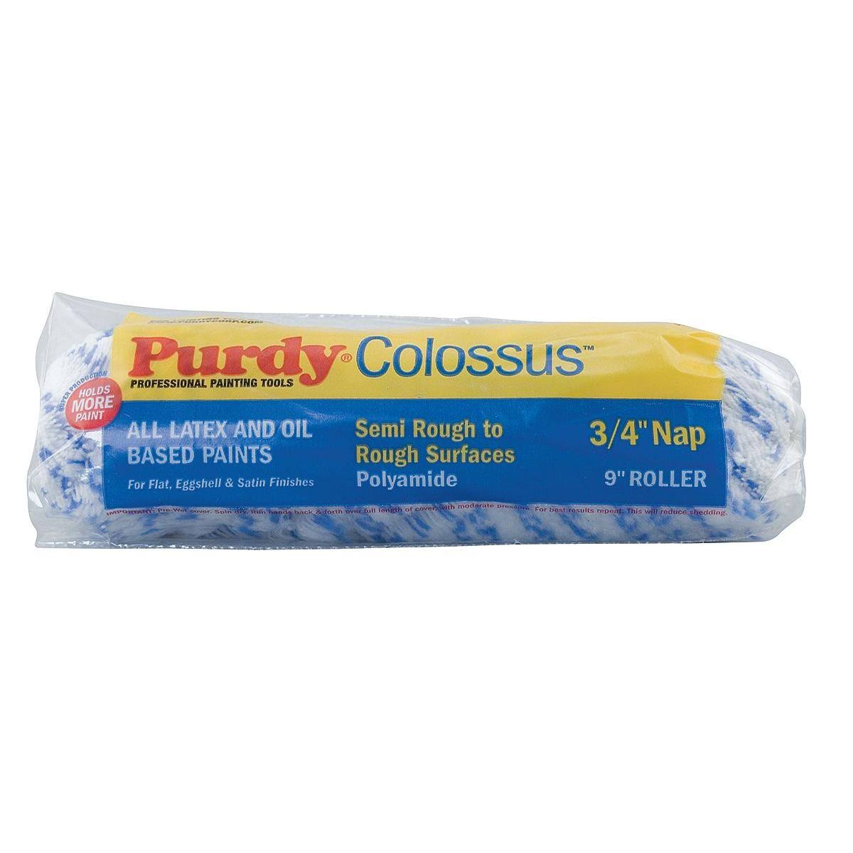 Purdy Colossus Roller Cover - Polyamide, Semi Rough Surfaces, 3/4", Nap 9"