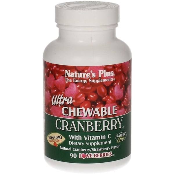 Nature's Plus Ultra Chewable Cranberry with Vitamin C - 90 Capsules
