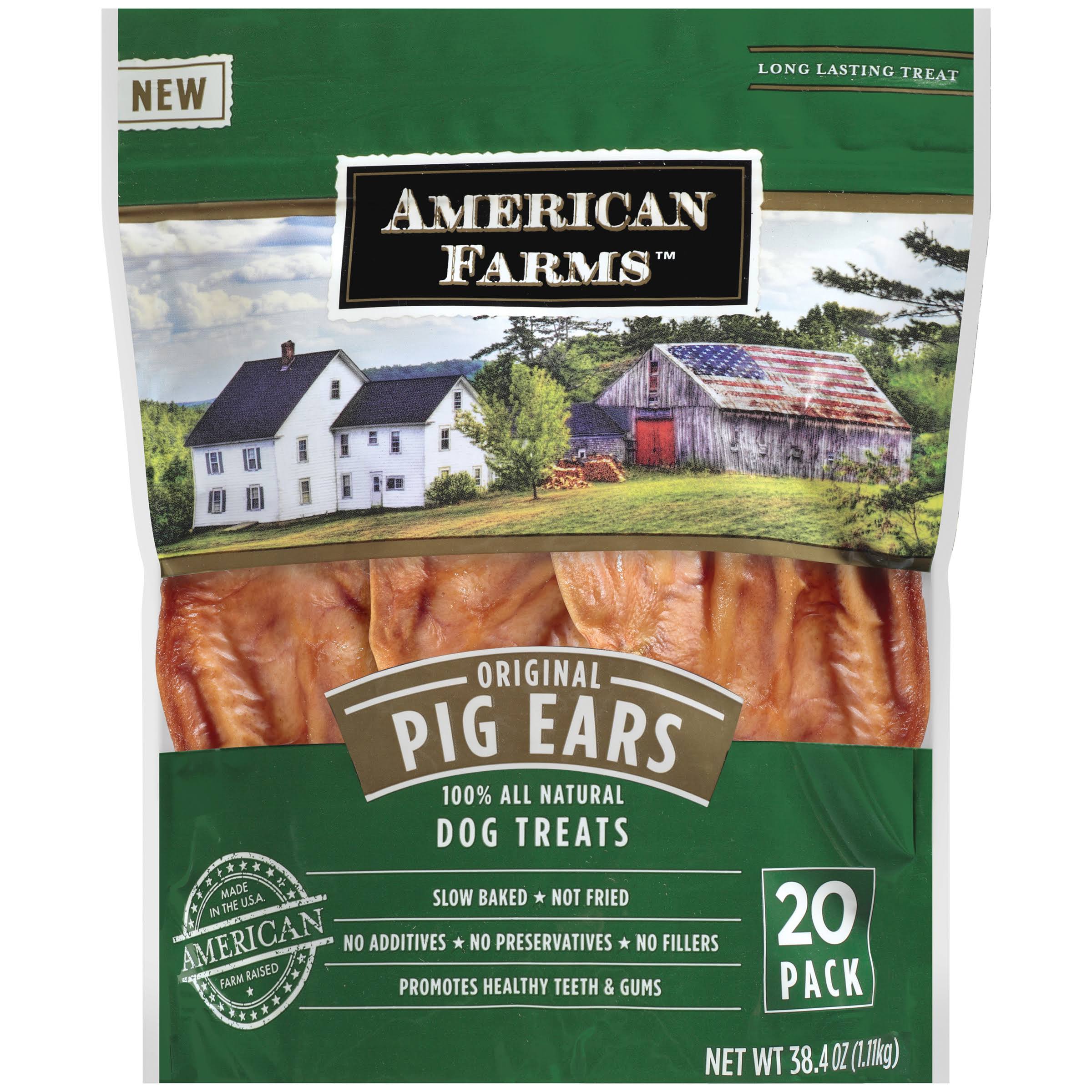 American Farms Pig Ear Bagged - Natural - 38.4 oz. Bagged