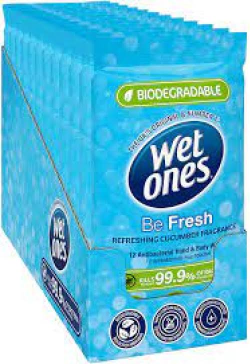 Wet Ones Biodegradable - Be Fresh 12 Pack x 12