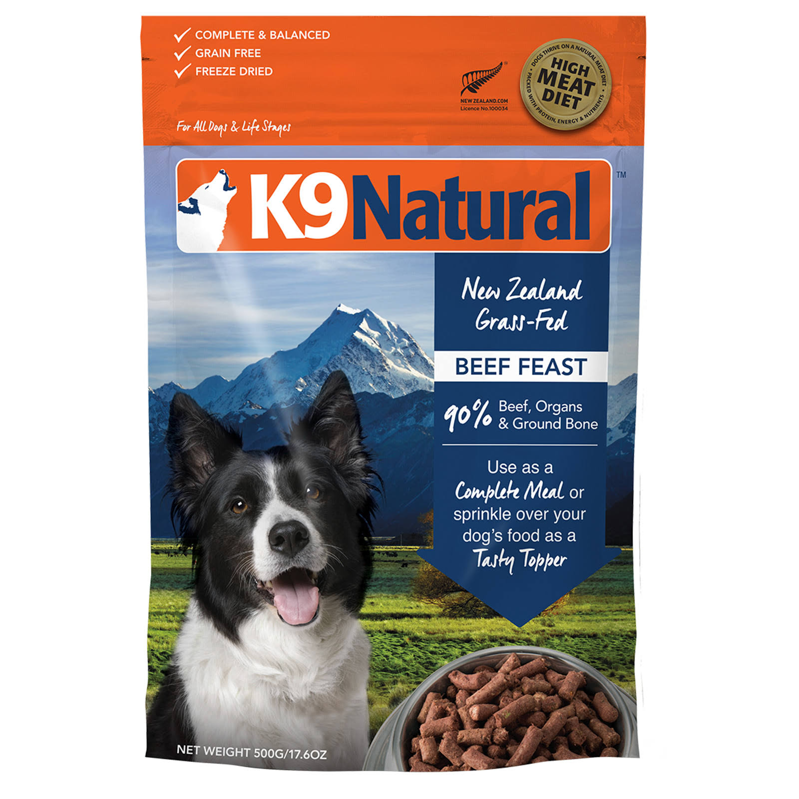K9 Natural Beef Freeze Dried - 500g