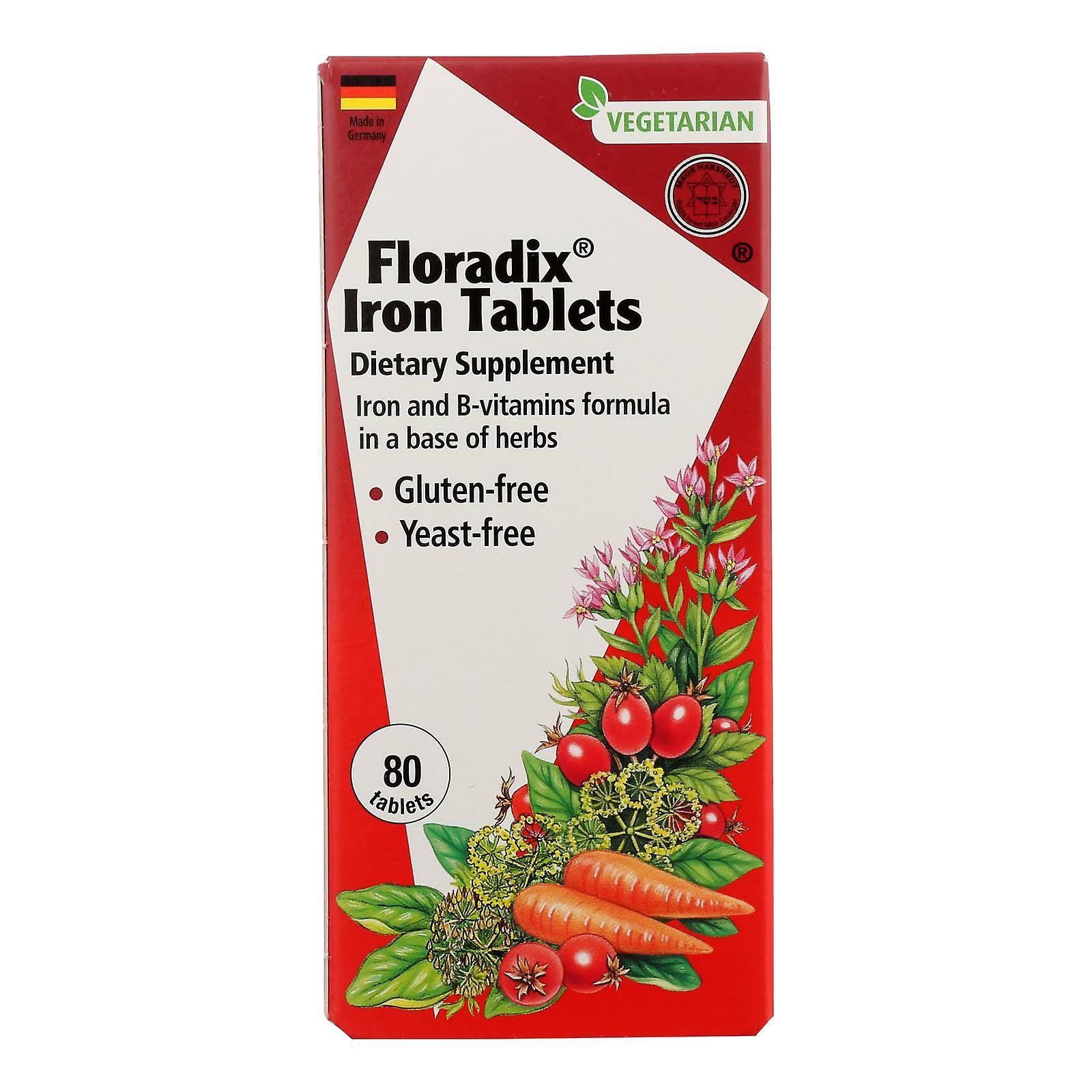 Flora Iron Tablets Yeast & Gluten Free-80 Tablets