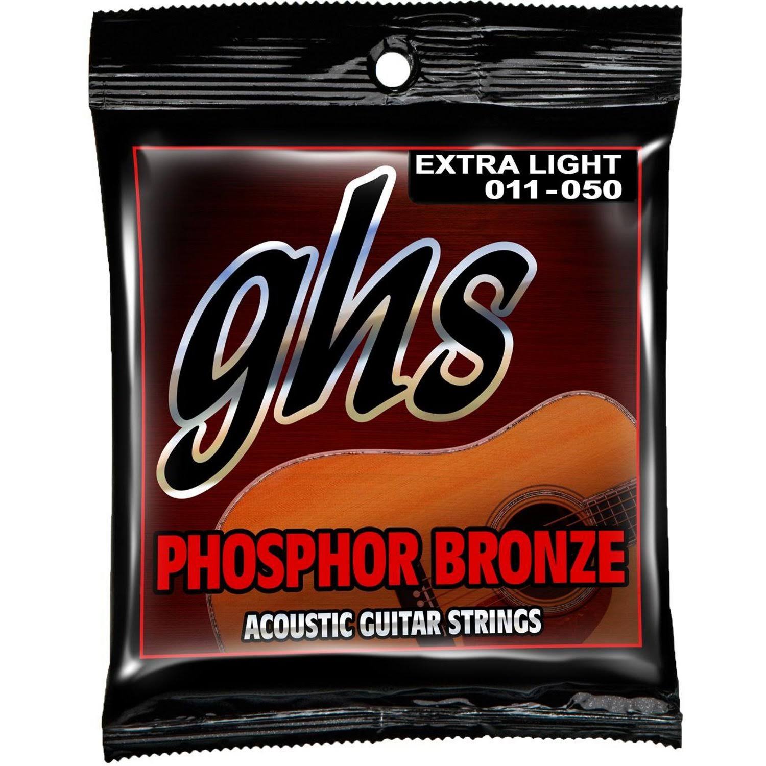 GHS Strings Acoustic Guitar Set - Extra Light, Phosphor Bronze