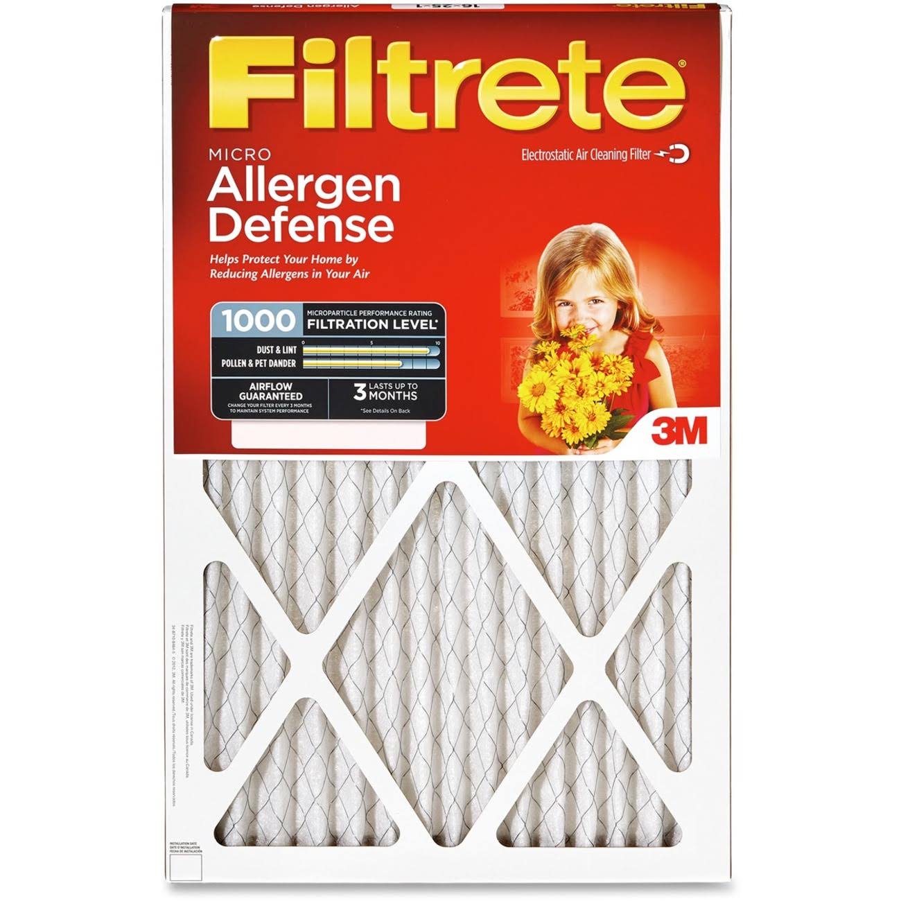 3M Filtrete Micro Allergen Defense Filter - White, 20" X 30", 6ct