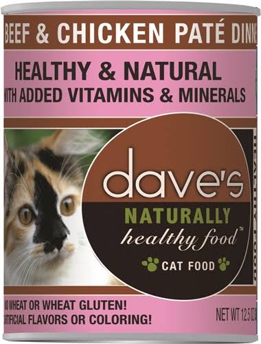 Dave's Naturally Healthy Canned Cat Food - Beef & Chicken Pate