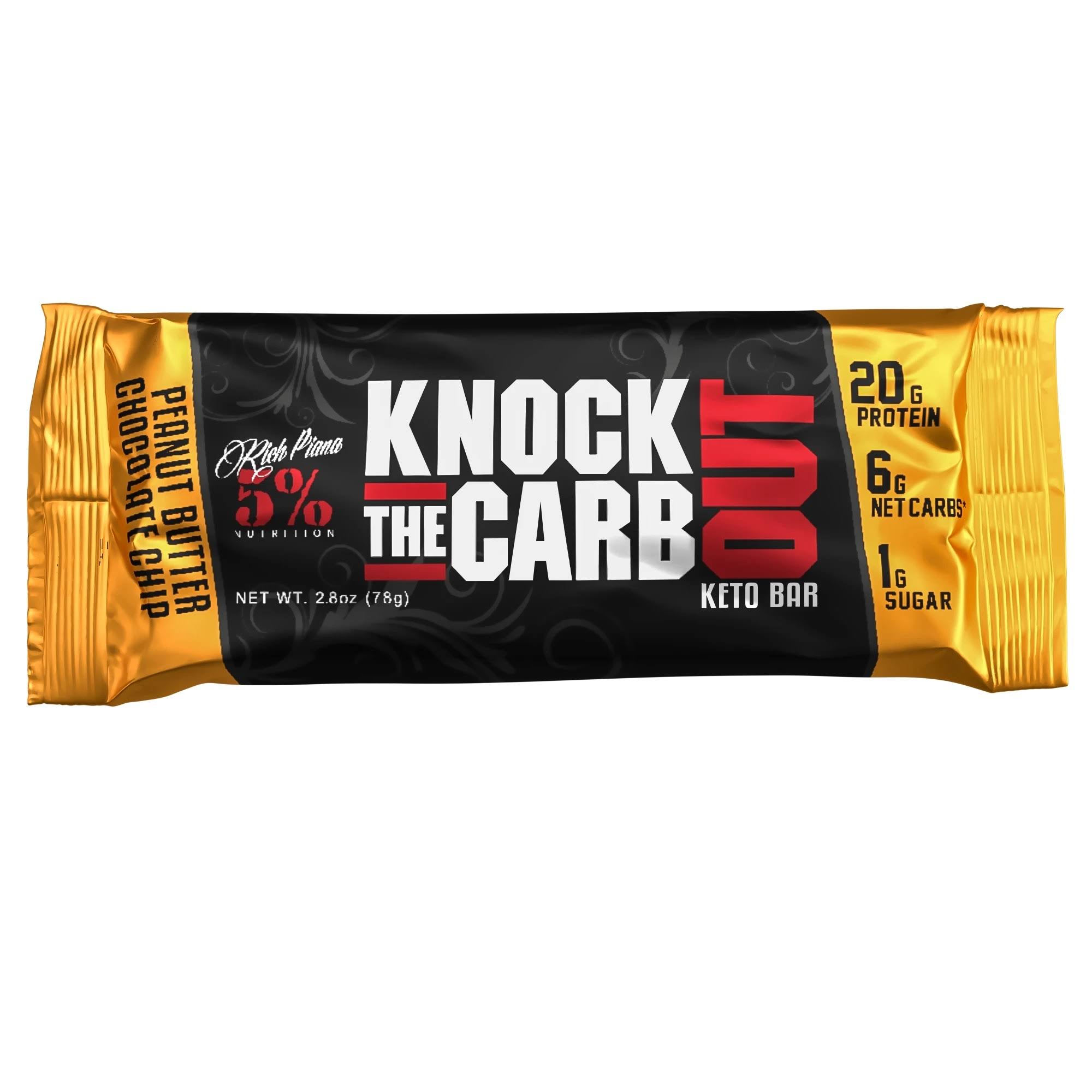 5% Nutrition Knock The Carb Out Peanut Butter Chocolate Chip Keto Bar