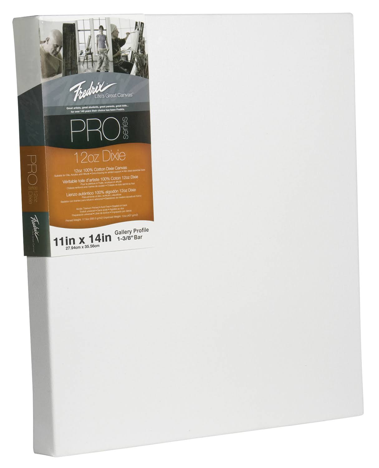 Fredrix T49104 11 in. x 14 in. Pro Series Dixie Stretched Canvas