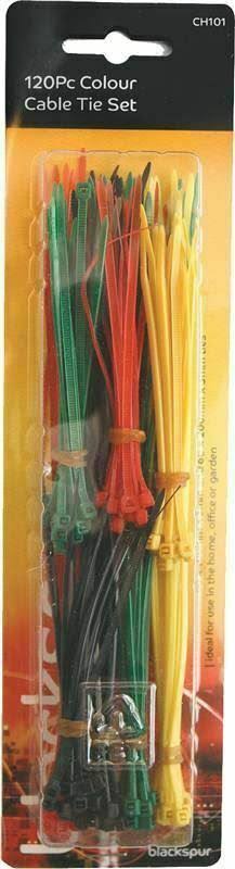 Blackspur Bb-ch101 Assorted Colour Cable Tie Set