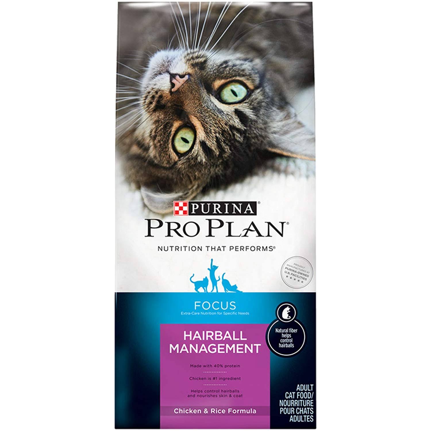 Purina Pro Plan Focus Adult Hairball Management Dry Cat - Chicken and Rice Formula, 3.5lbs