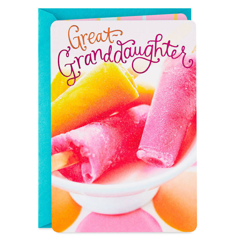 Hallmark Birthday Card, Popsicles Birthday Card for Great-Granddaughter