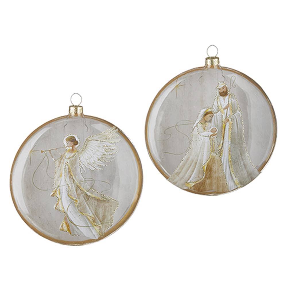 Raz Angel Oval Disc Ornament