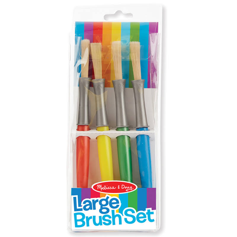 Melissa & Doug Large Paint Brush Set with 4 Kids' Paint Brushes
