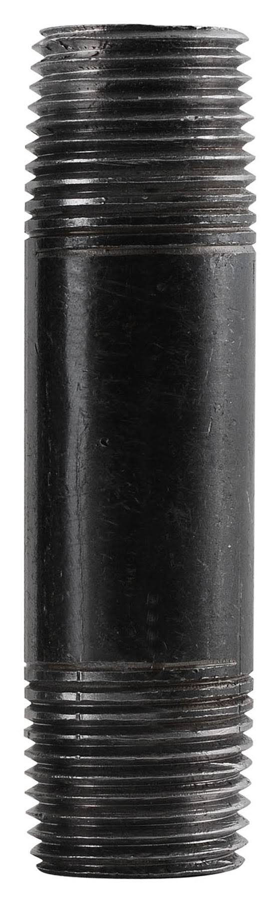LDR Steel Pipe Nipple - Black, 3/8" x 2 1/2"